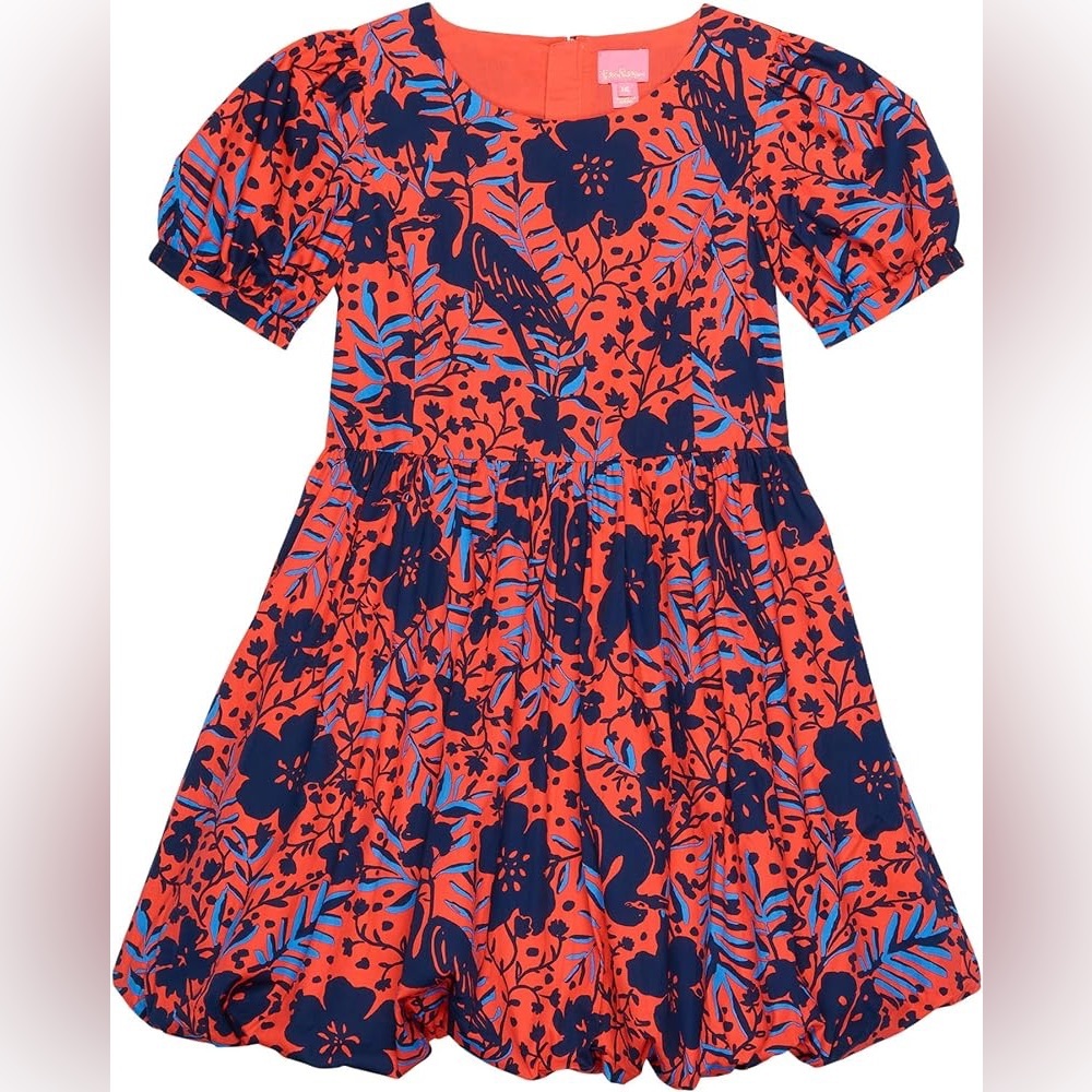 LILLY PULITZER Girls Mini Moiraine Dress in Ruby Red Size 4
